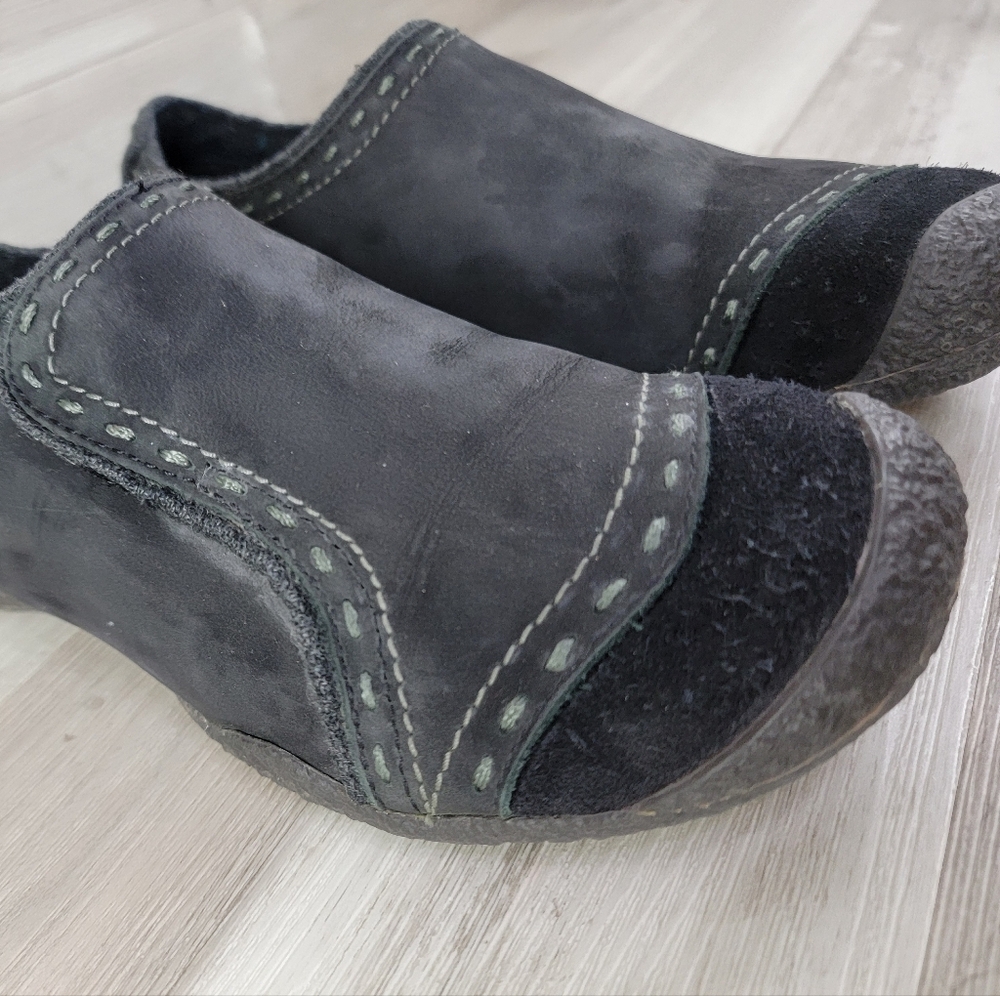 Keen Midori Black Leather Slip On Monk Loafer Shoe Women's Size 8½ - Picture 8 of 15